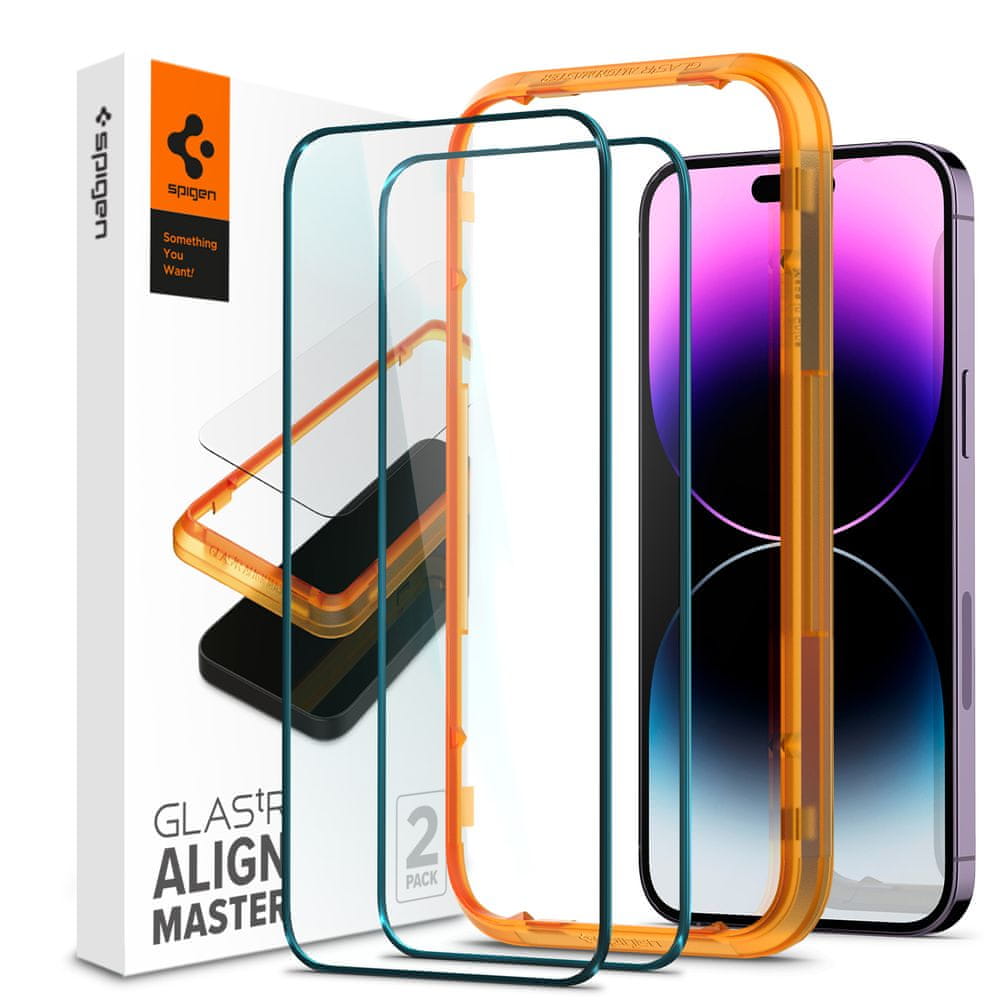 Spigen TR Align Master 2 Pack, FC čierna - iPhone 14 Pro, AGL05216